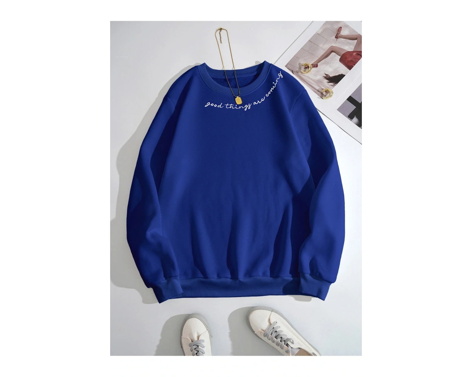 KOD ADR-SHEN EZwear Slogan Graphic Lined Sweatshirt Saks