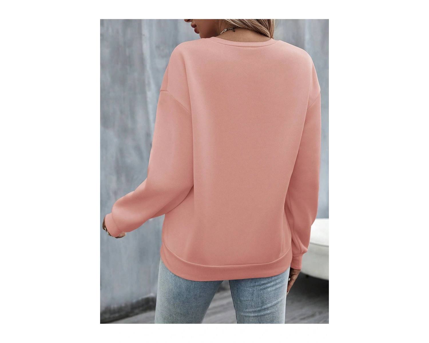 KOD ADR-SHEN LUNE Heart And Letter Graphic Drop Shoulder Sweatshirt