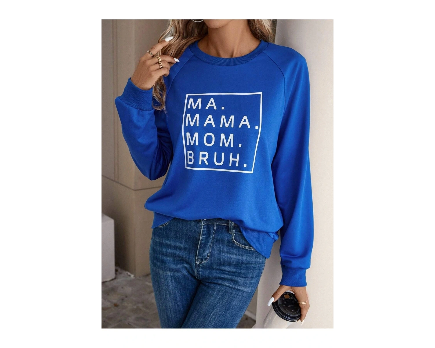KOD ADR-SHEN LUNE Slogan Graphic Raglan Sleeve Sweatshirt Saks