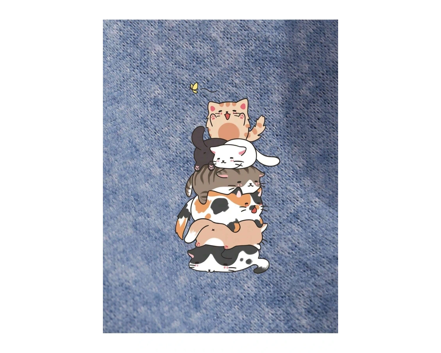 KOD ADR-SHEN Qutie Cartoon Graphic Thermal Lined Sweatshirt