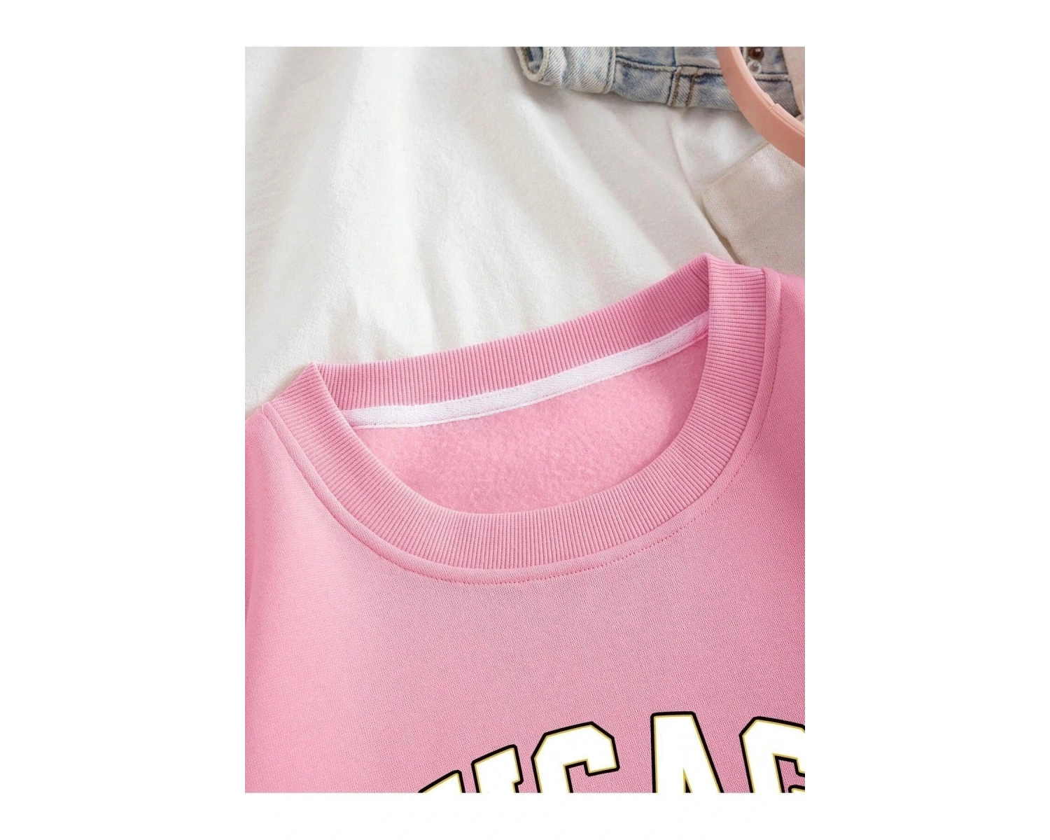 KOD ADR-SHEN Qutie Letter Graphic Thermal Lined Sweatshirt