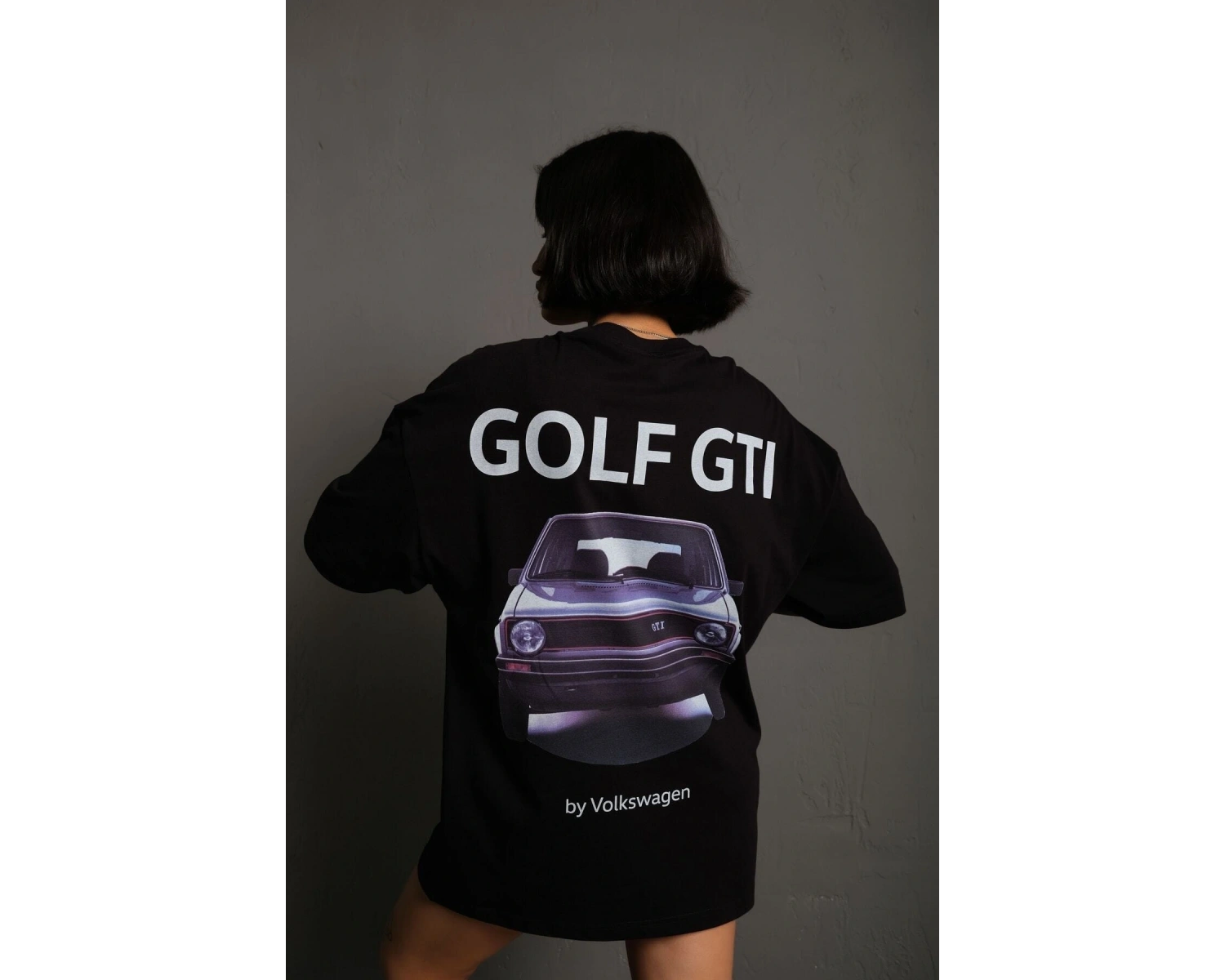 KOD:IZEI - Unisex Oversize Golf Araba Baskılı Pamuklu T-shirt P--1010