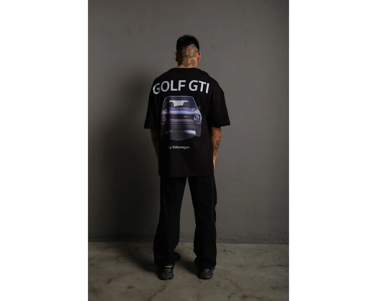 KOD:IZEI - Unisex Oversize Golf Araba Baskılı Pamuklu T-shirt P--1010