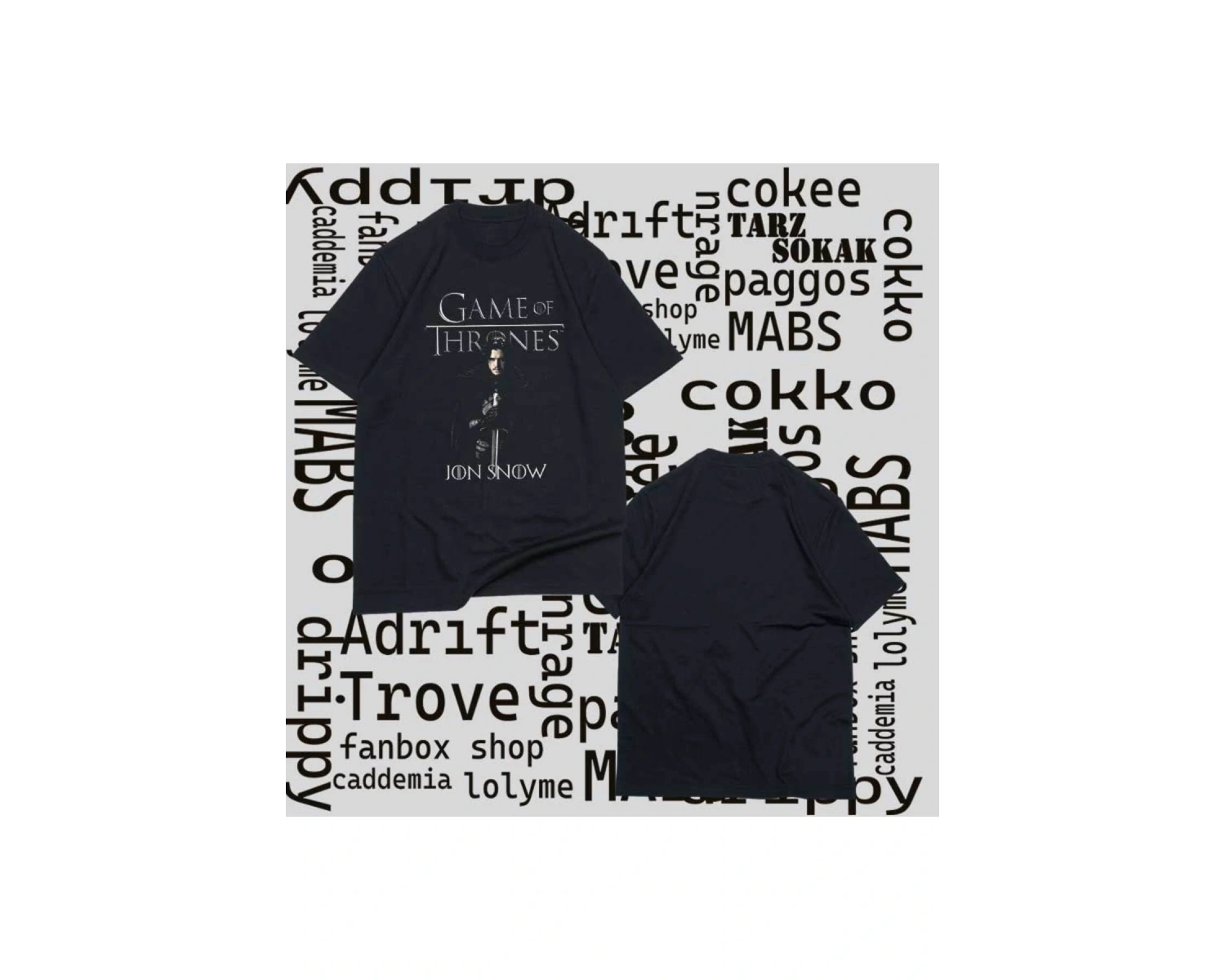 Kod Presss Unisex Siyah Jon Snow V2 Dizi Game Of Thrones T-shirt 360007tt