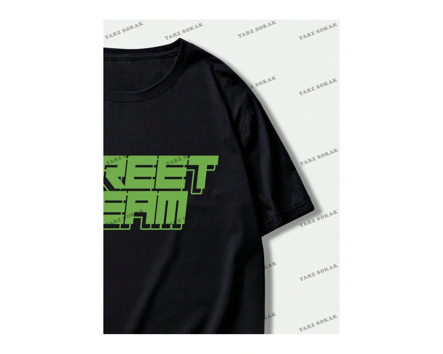 KOD Trend Anime Erkekler Beyaz Karikatür Baskılı Sırt Tasarımlı Kısa Kollu Tişört