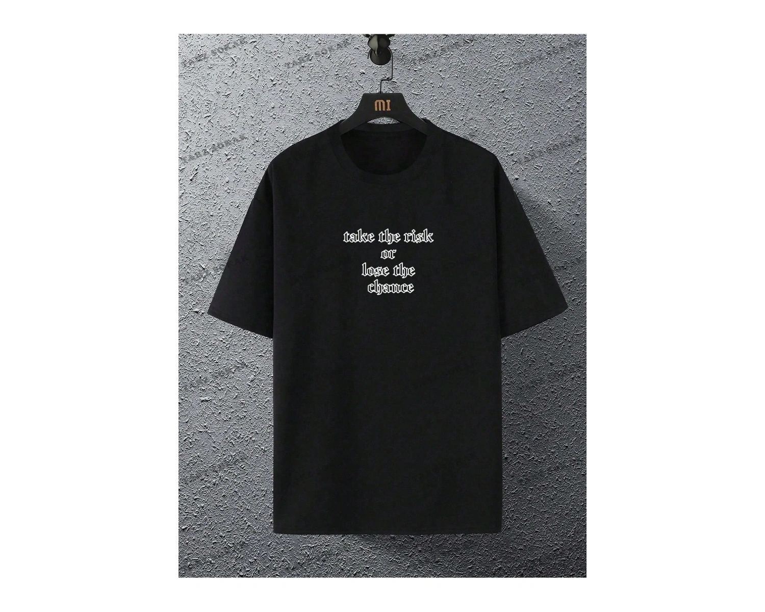 KOD Trend EMRG Erkek Büyük Beden Düşük Omuzlu Tişört Çizgi Film Karakteri ve Harf Baskılı