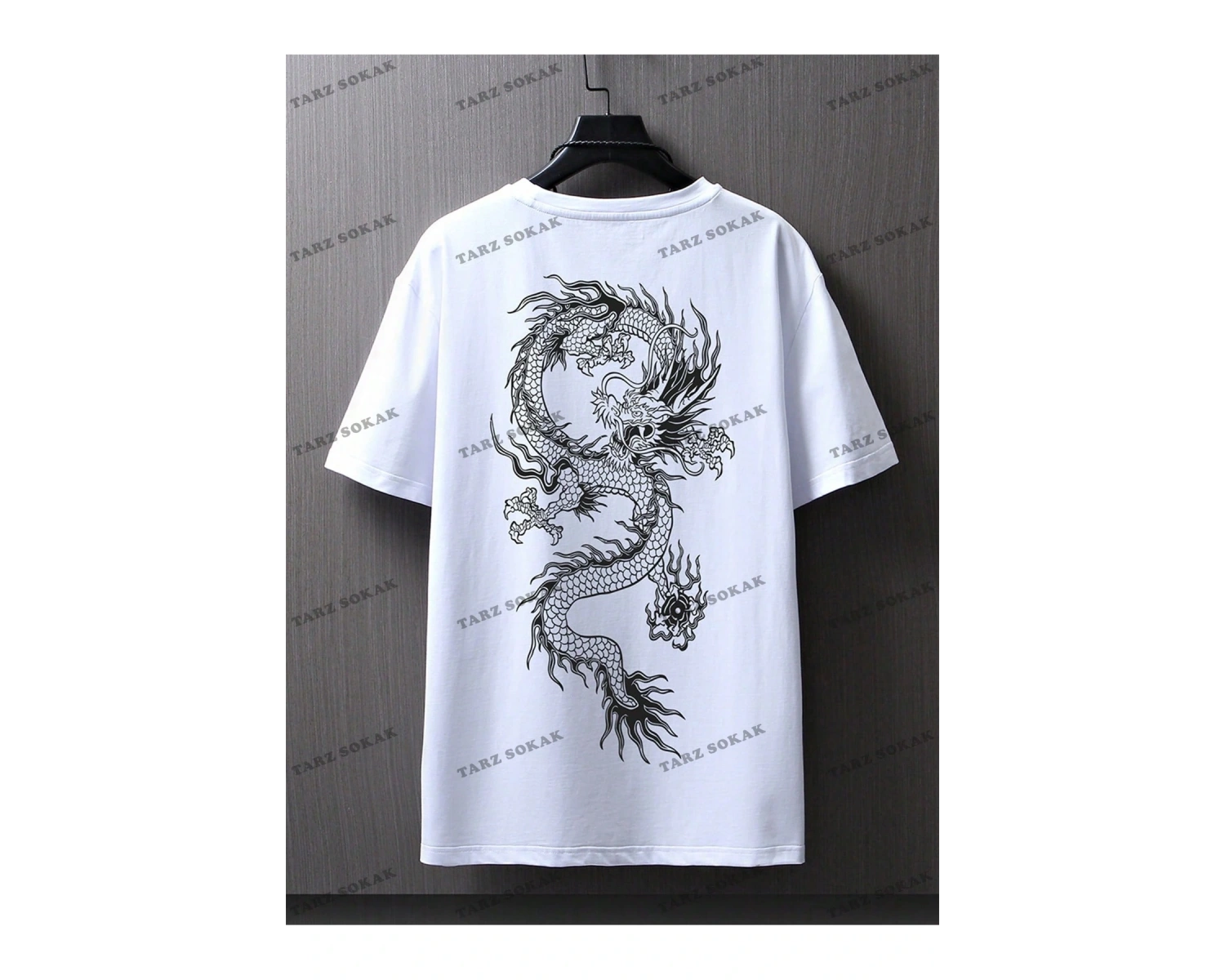 KOD Trend EMRG Erkek Ejderha Baskılı Kısa Kollu Tişört