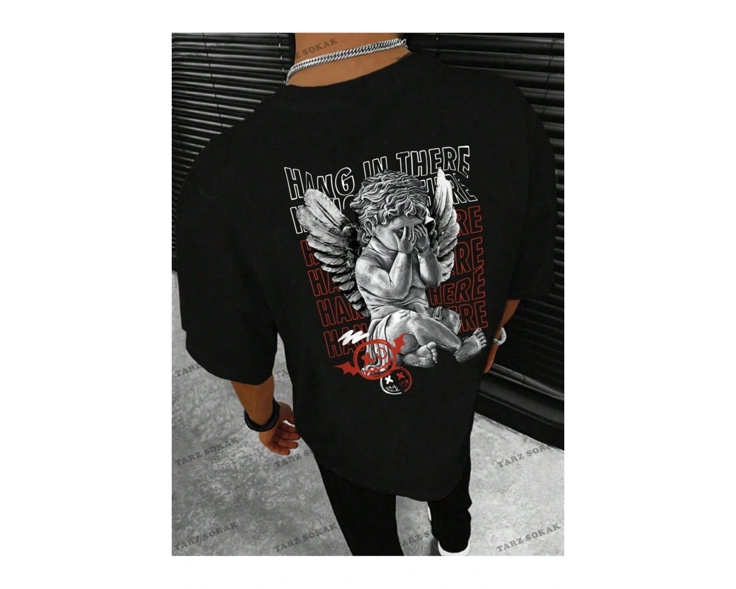 KOD Trend EMRG Erkek Mektup Baskılı Kısa Kollu Tişört