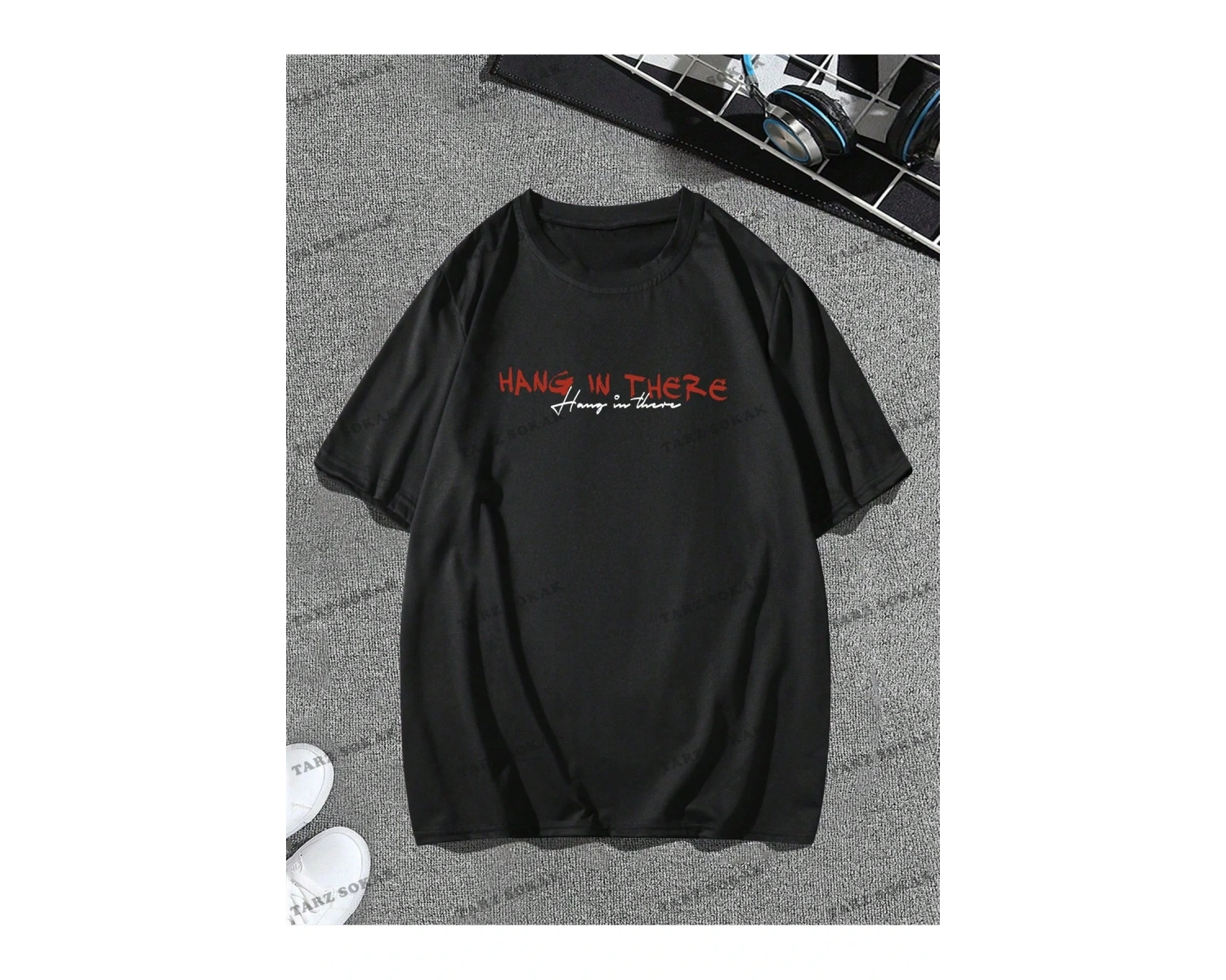 KOD Trend EMRG Erkek Mektup Baskılı Kısa Kollu Tişört