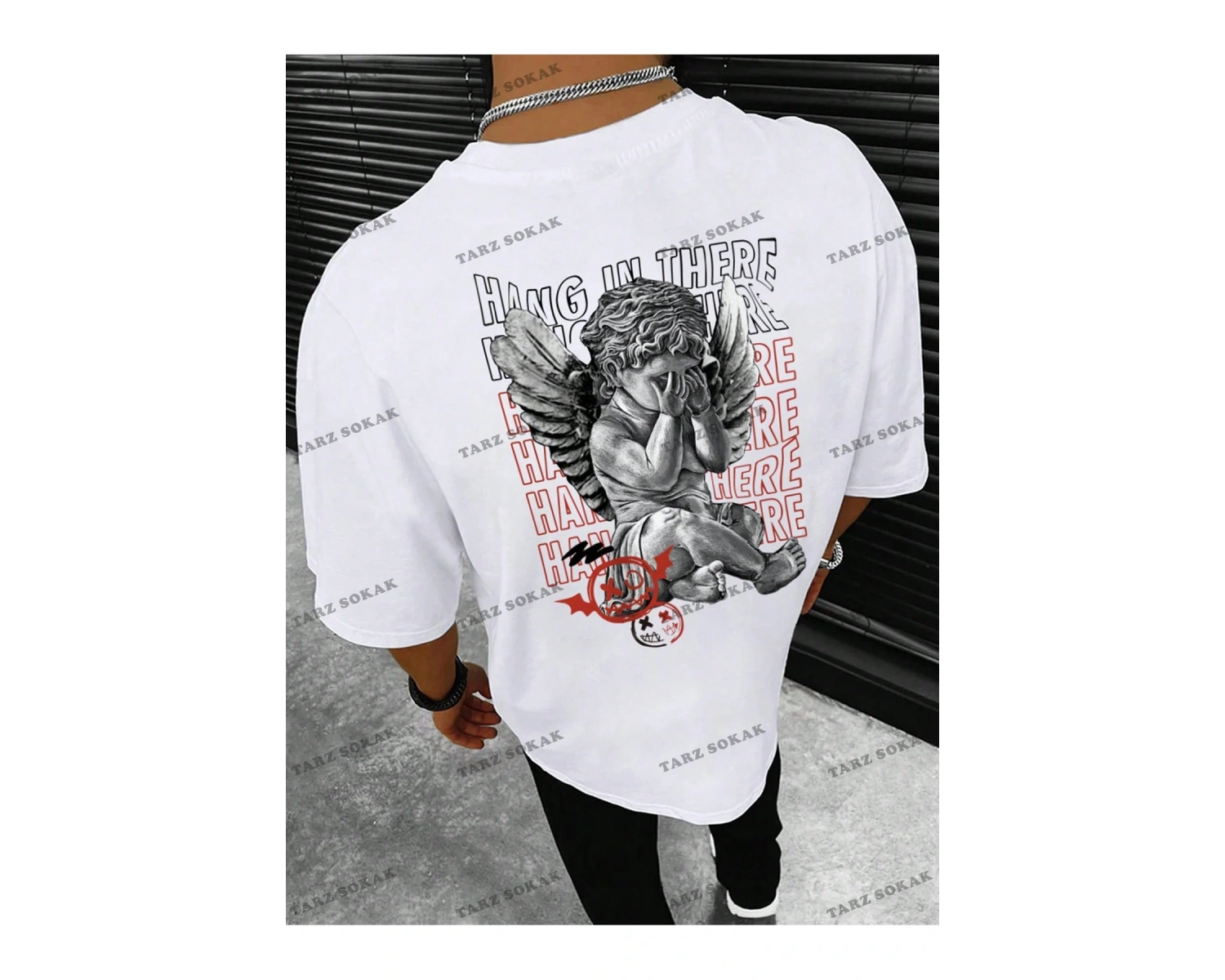 KOD Trend EMRG Erkek Mektup Baskılı Kısa Kollu Tişört