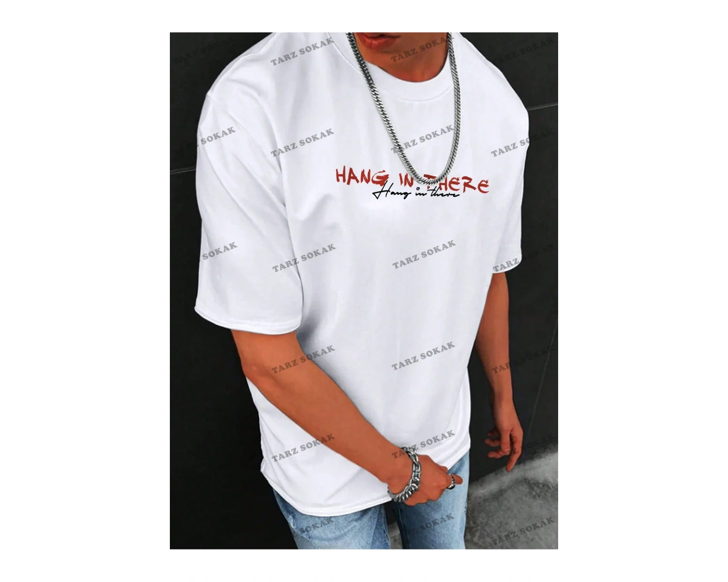 KOD Trend EMRG Erkek Mektup Baskılı Kısa Kollu Tişört