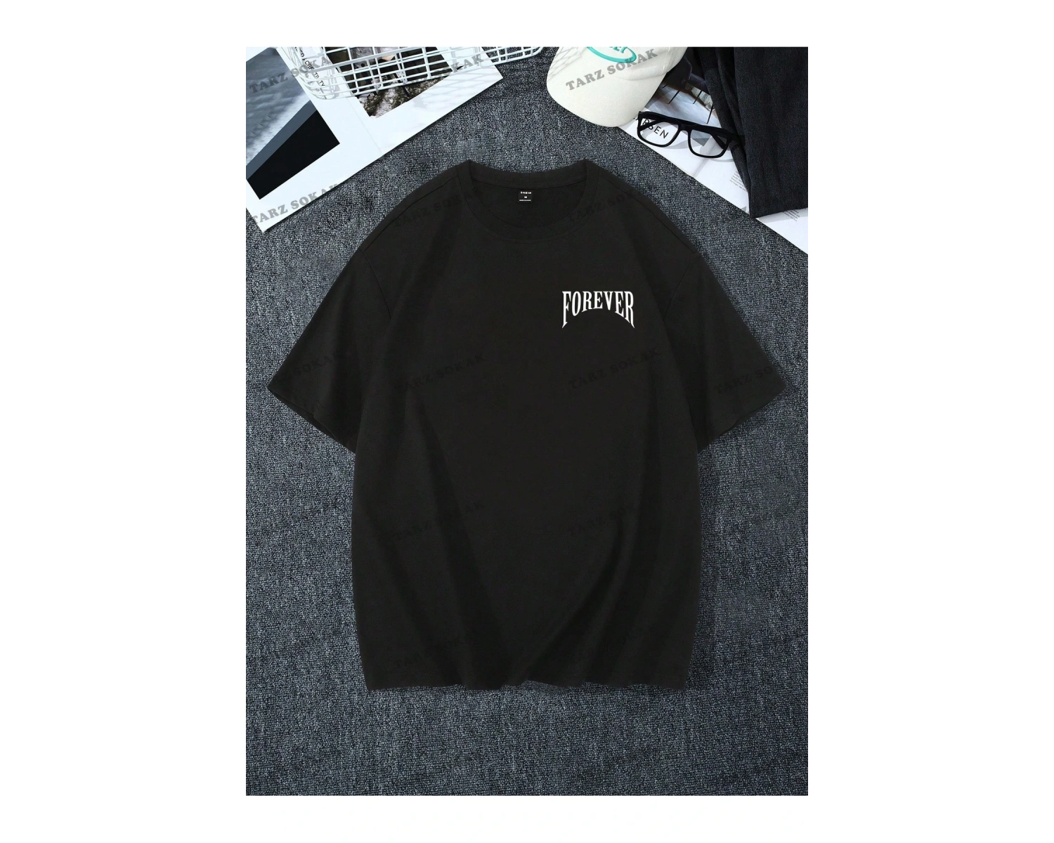 KOD Trend EMRG Erkek Melek Desenli Yuvarlak Yaka Tişört