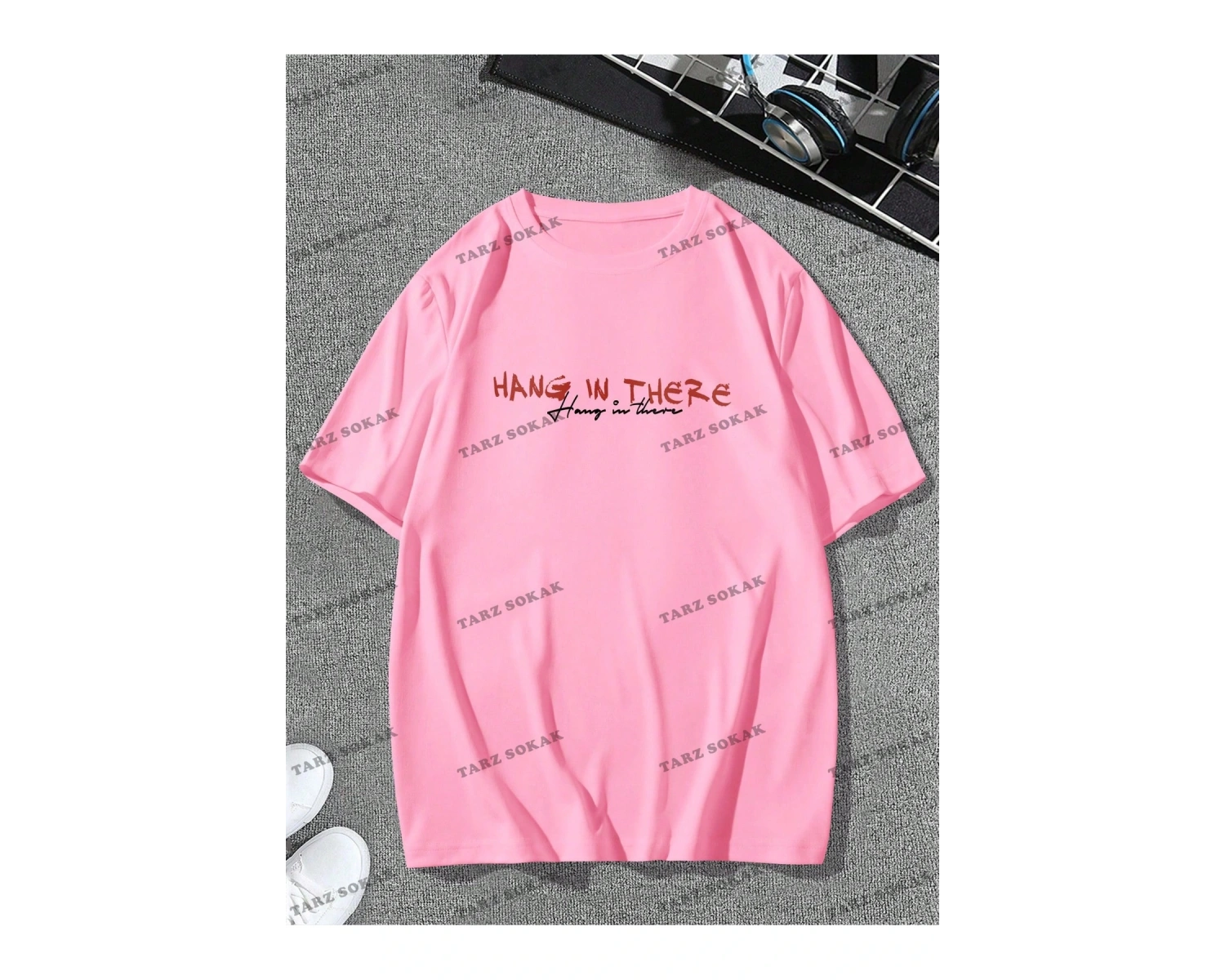 KOD Trend EMRG Erkek Melek ve Mektup Baskılı Tişört