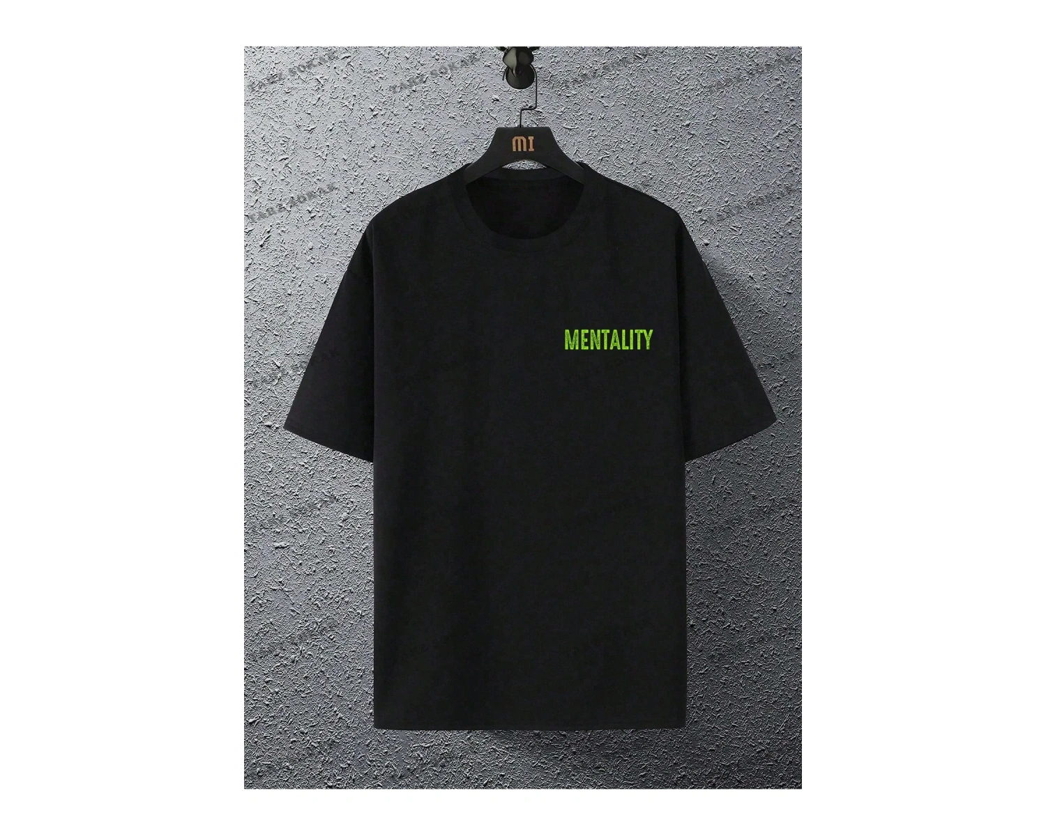 KOD Trend EMRG Erkek Melek Ve Slogan Baskılı Tişört