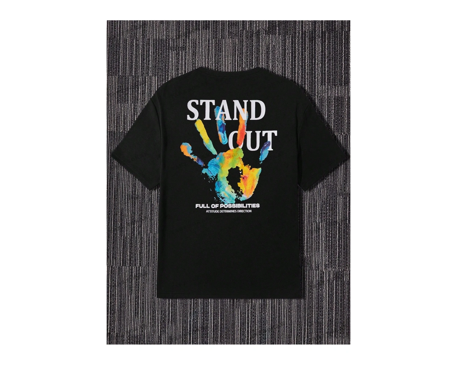 KOD Trend EMRG Sloganlı ve El Baskılı Erkek Bol Kesim Tişört