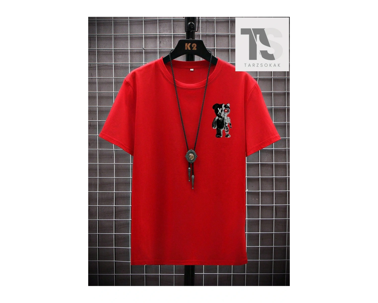 KOD Trend Erkek Beyaz Yuvarlak Yaka Baskılı T-shirt