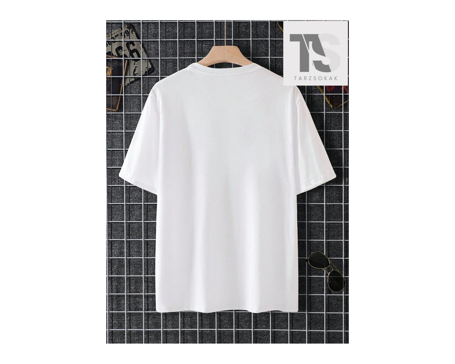 KOD Trend Erkek Beyaz Yuvarlak Yaka Baskılı T-shirt