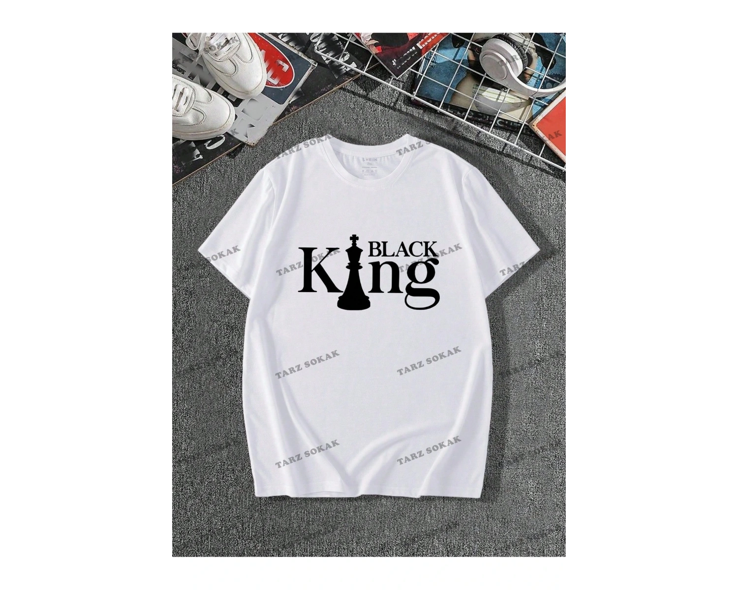 KOD Trend Erkek Büyük Beden Yazılı Kısa Kollu Tişört