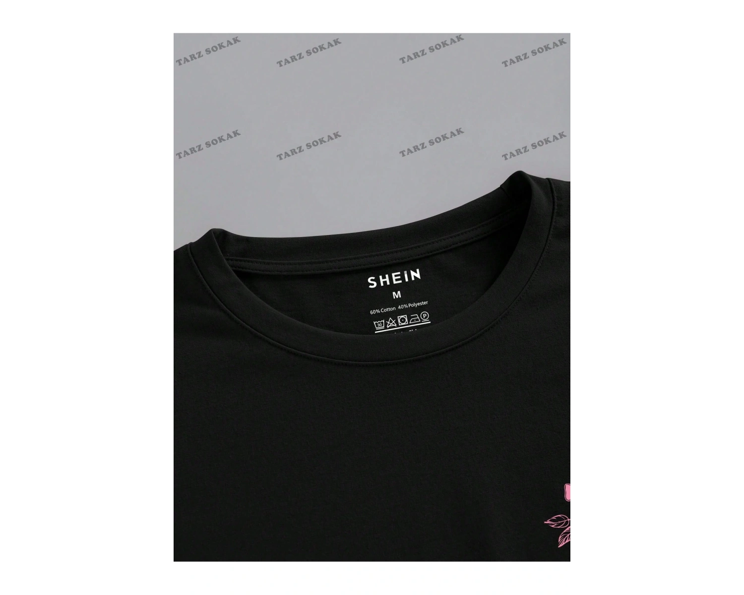 KOD Trend Erkek Çiçek & Slogan Grafikli Tişört