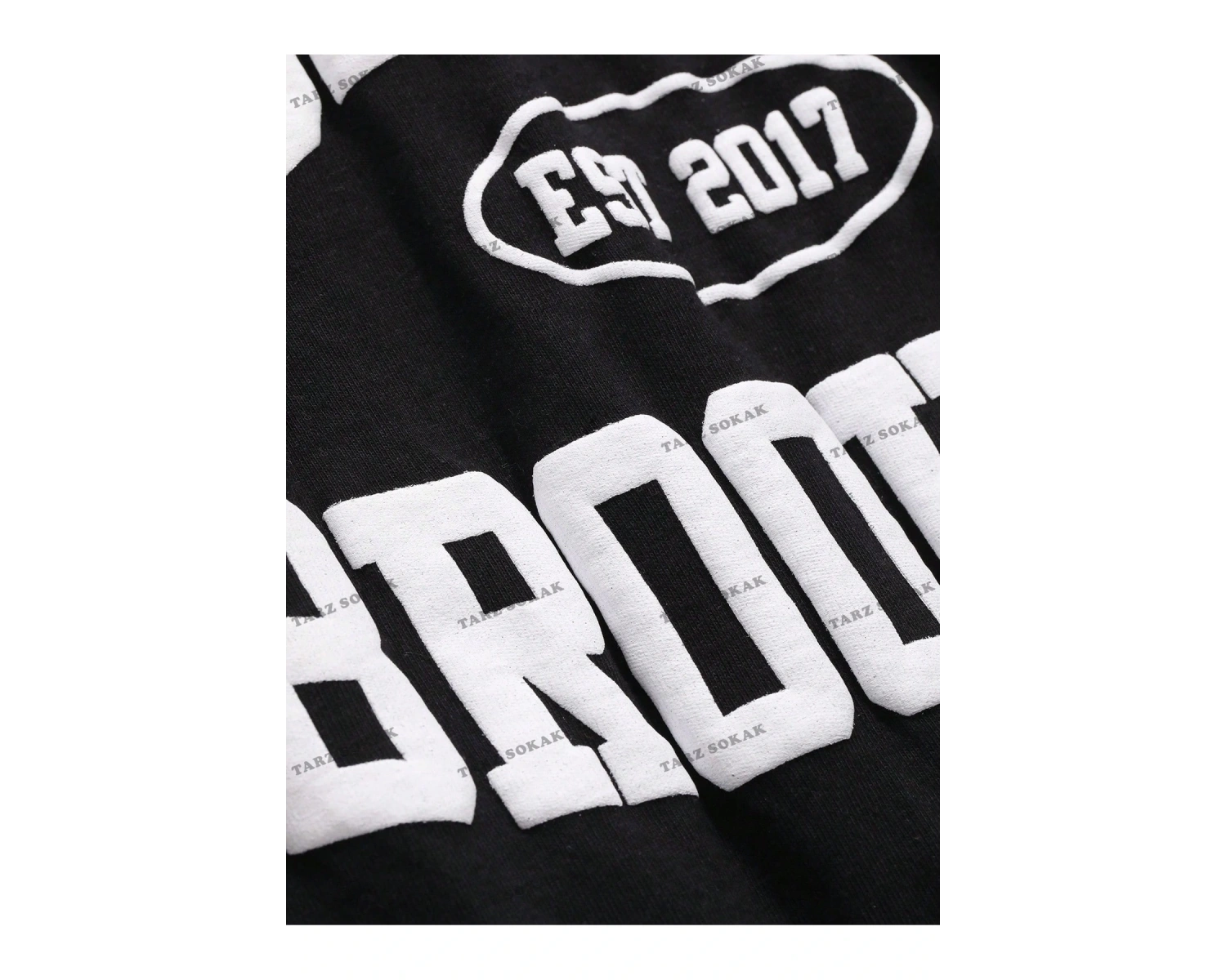 KOD Trend Erkek Harfli Grafik Damla Omuz Tişört