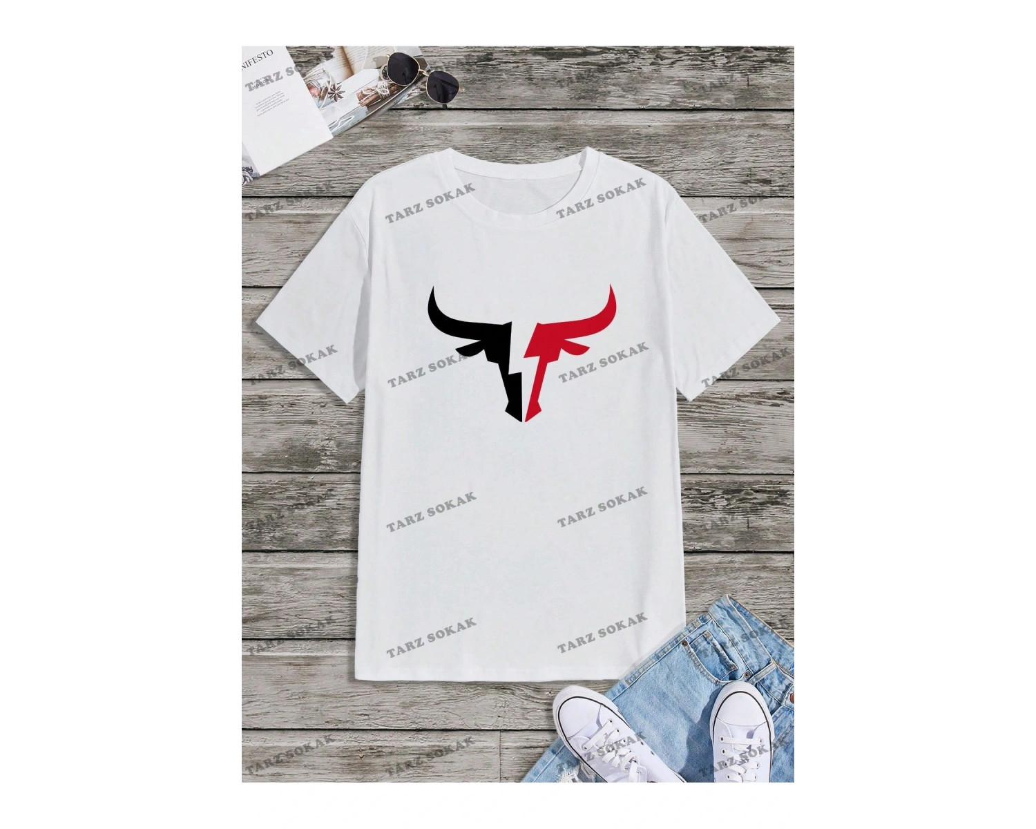 KOD Trend Erkek İnek Baskılı Tişört