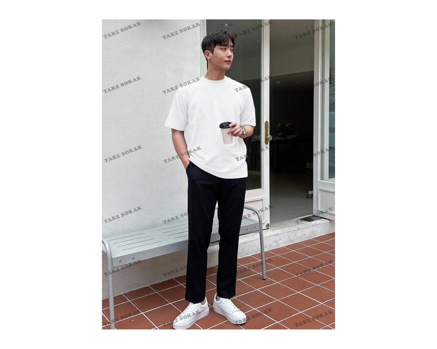 KOD Trend Erkek Katı Yuvarlak Yaka Tişört