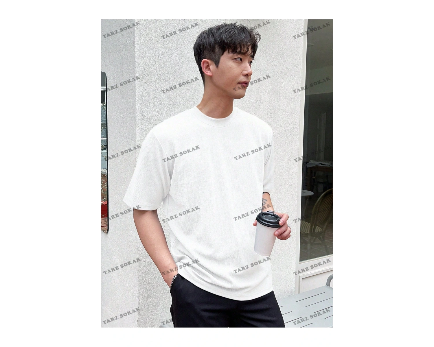 KOD Trend Erkek Katı Yuvarlak Yaka Tişört