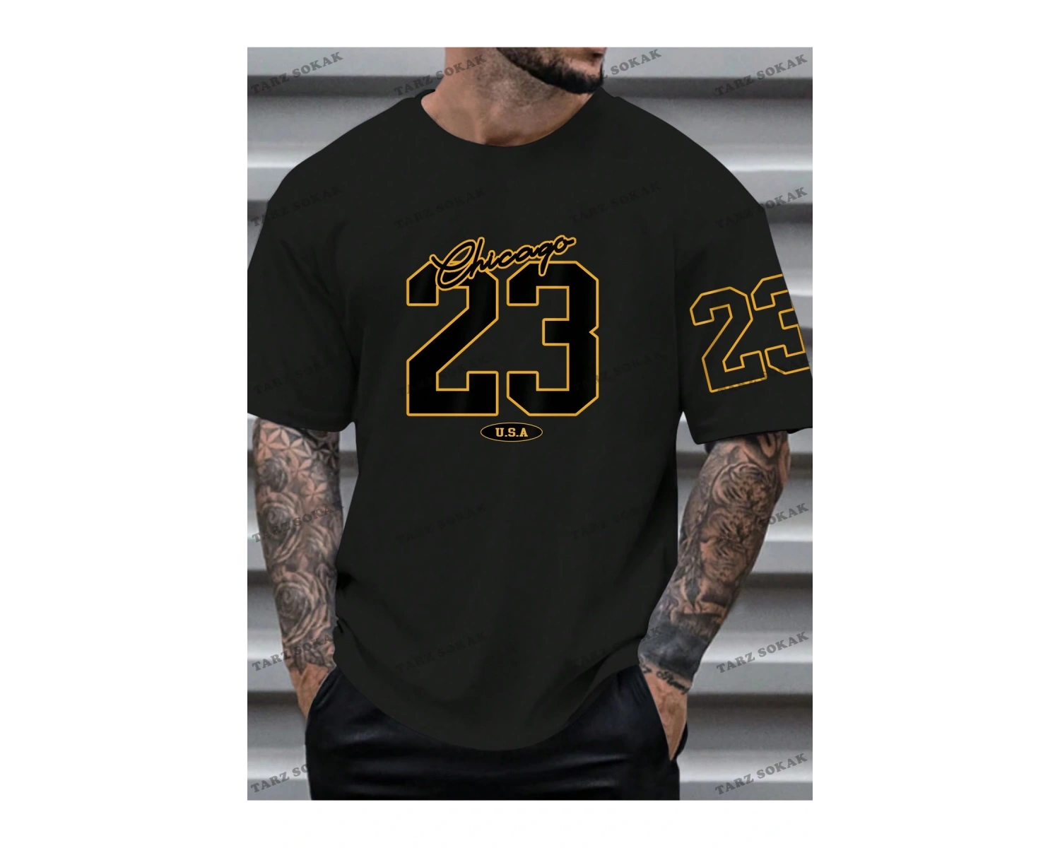 KOD Trend Erkek Mektup Grafikli Tişört