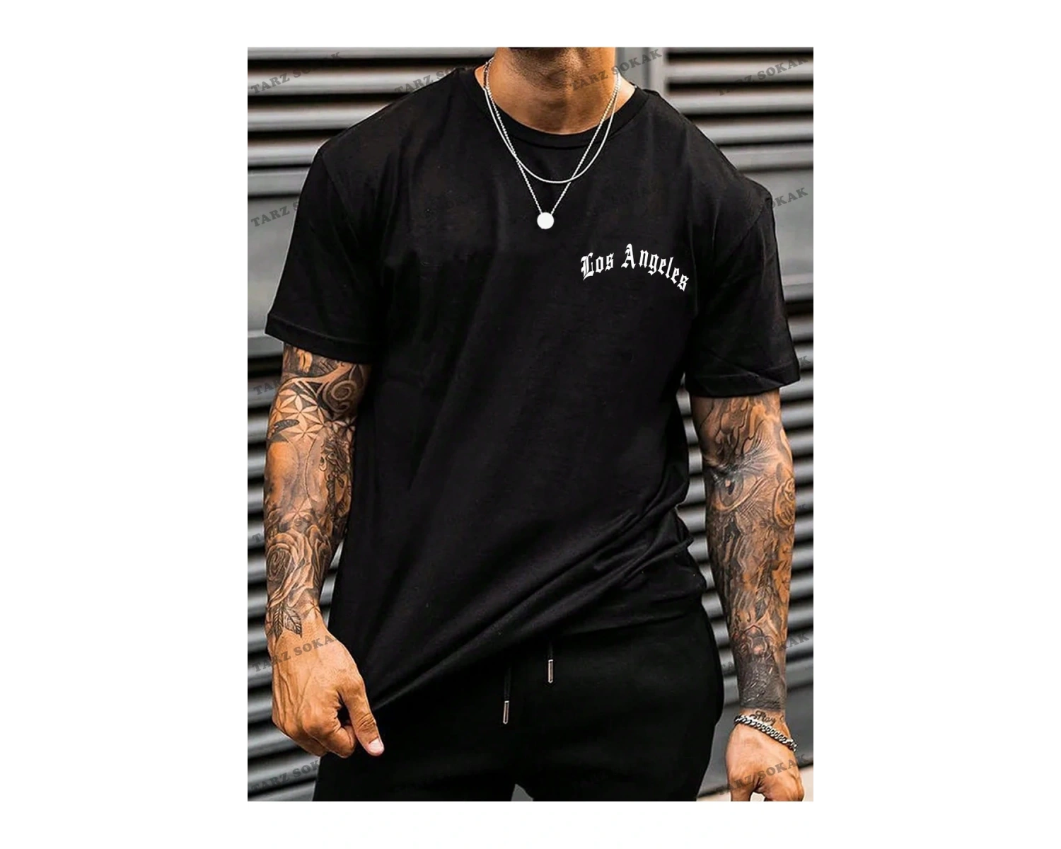 KOD Trend Erkek Mektup Grafikli Tişört