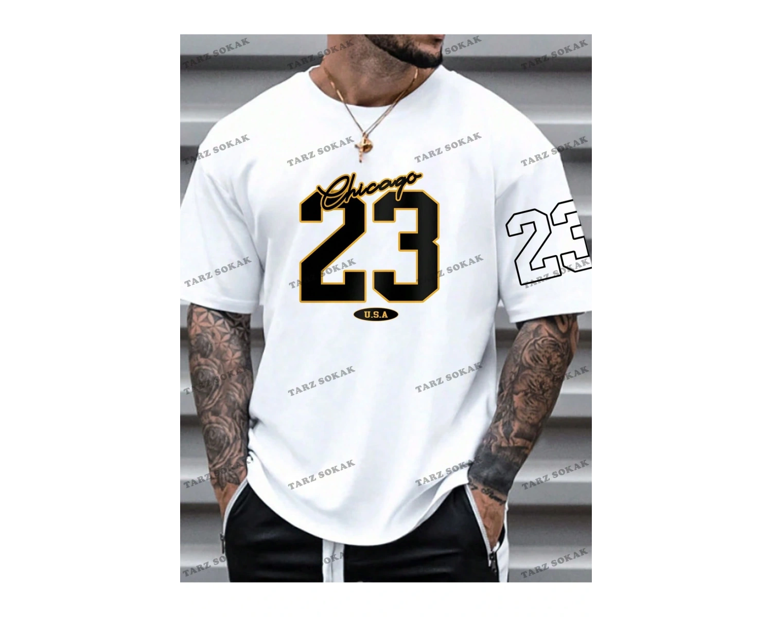 KOD Trend Erkek Mektup Grafikli Tişört