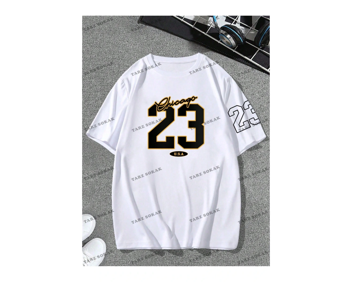 KOD Trend Erkek Mektup Grafikli Tişört