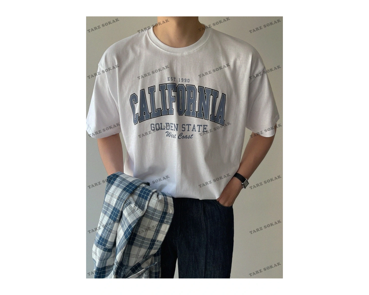 KOD Trend Erkek Pamuklu Harfli Grafik Tişört