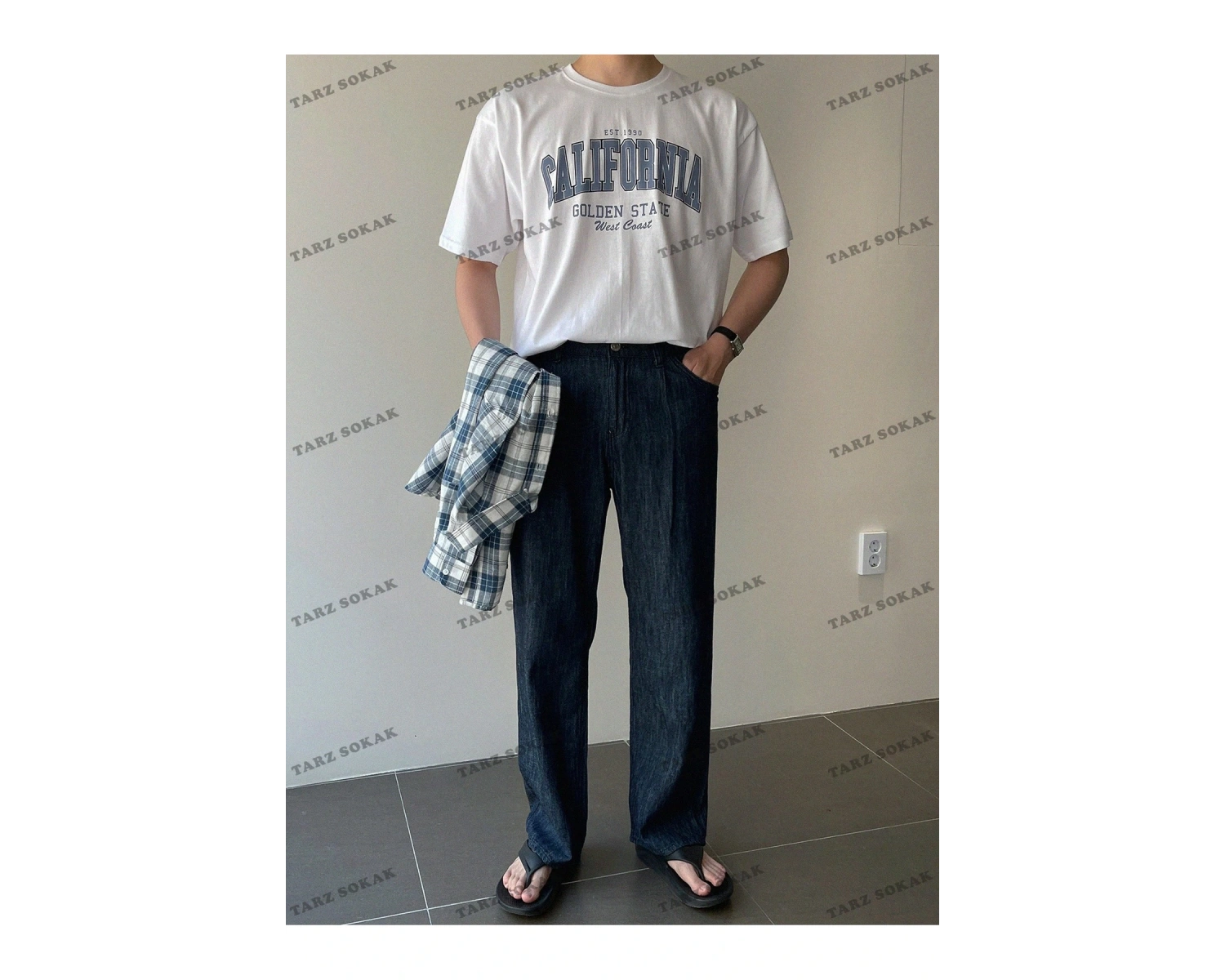 KOD Trend Erkek Pamuklu Harfli Grafik Tişört