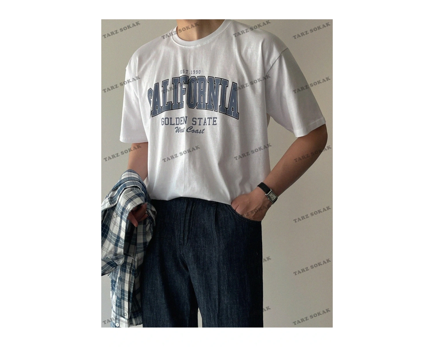 KOD Trend Erkek Pamuklu Harfli Grafik Tişört