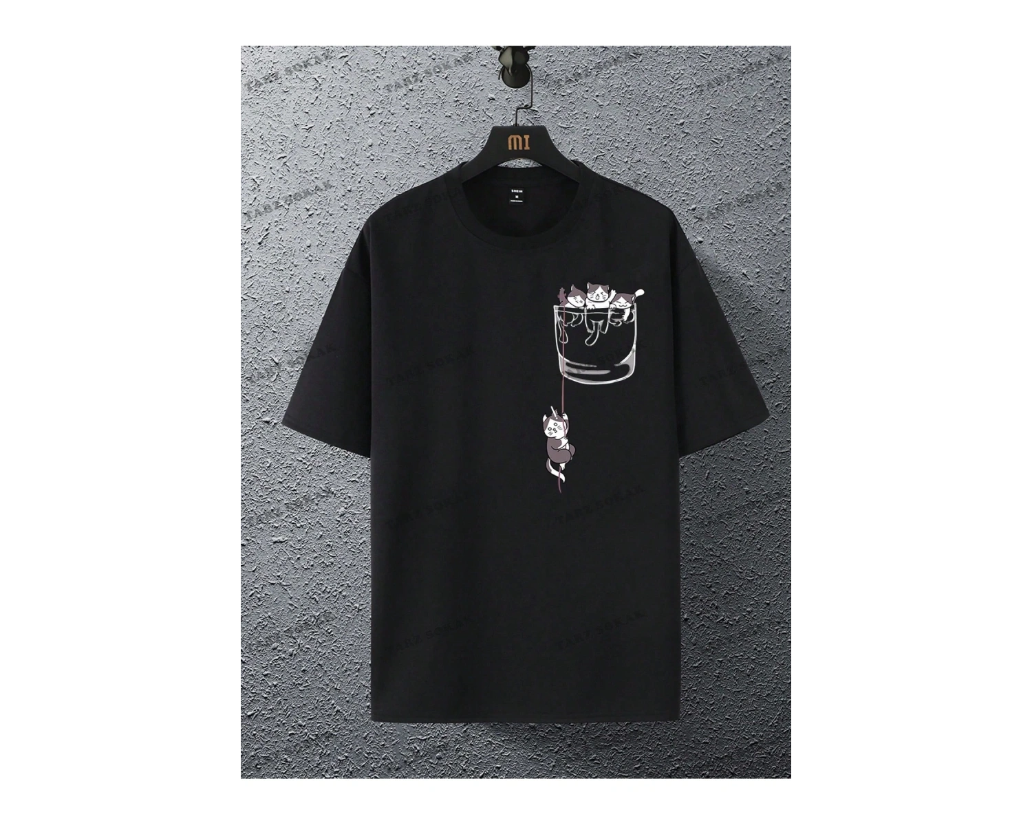 KOD Trend Hypemode Çizgi Film Grafikli Loose Fit Erkek Tişört