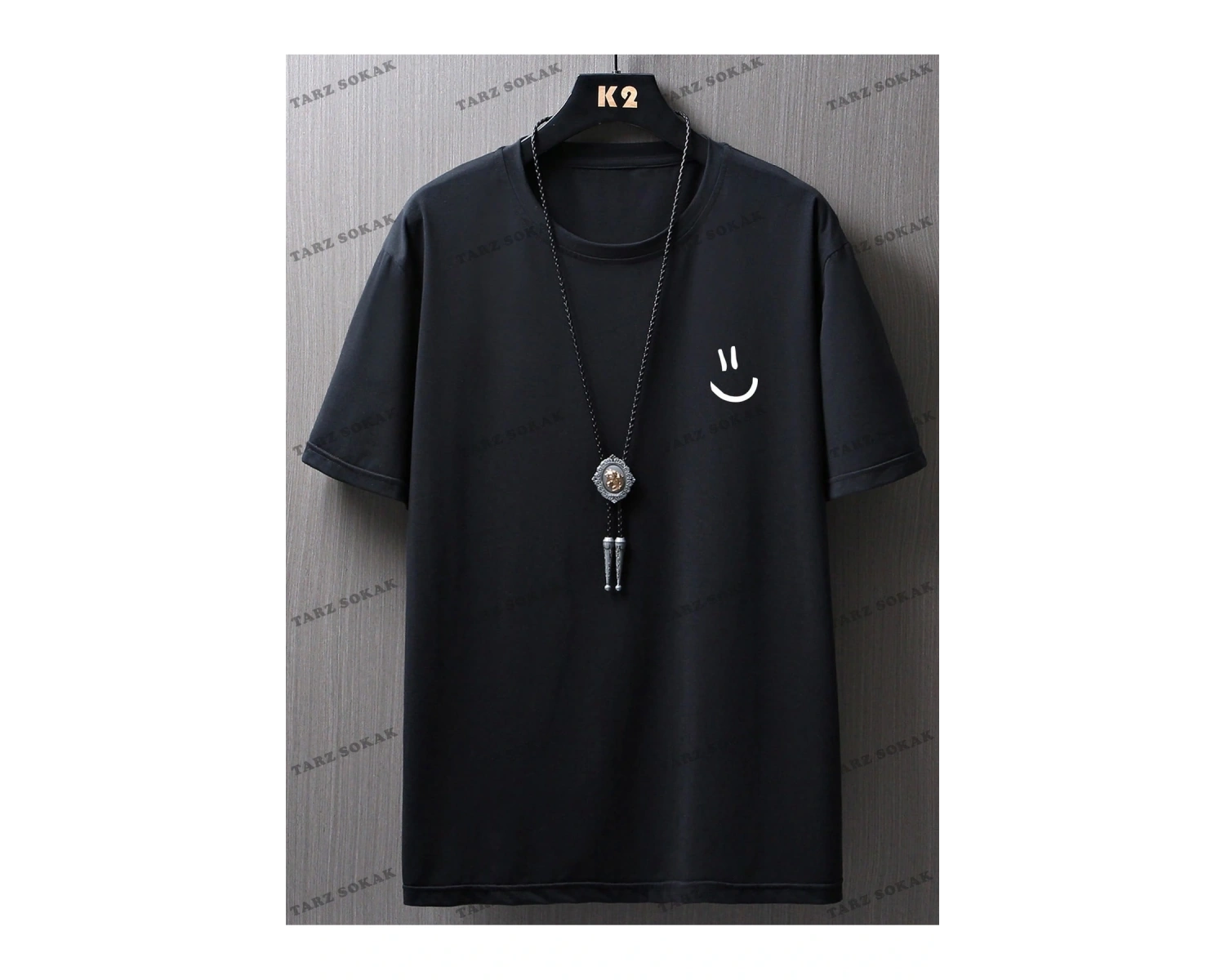 KOD Trend Hypemode Erkek Karikatür Yüz Baskı Tişörtü