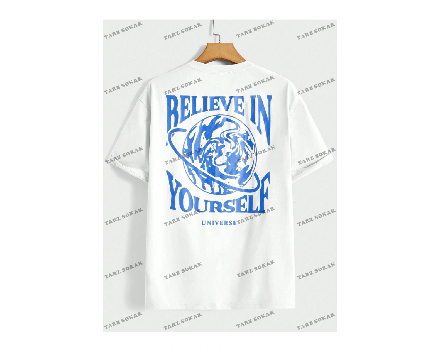 KOD Trend Hypemode Erkek Loose Fit Yuvarlak Yaka Baskılı Örme Tişört