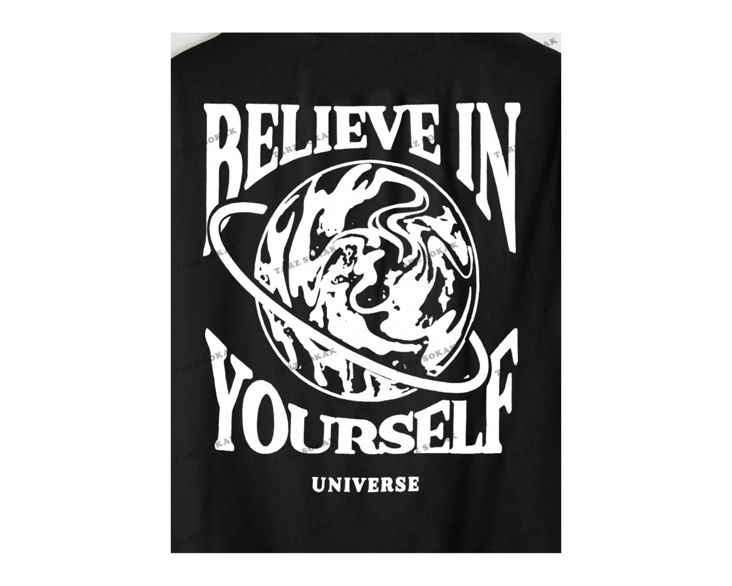 KOD Trend Hypemode Erkek Loose Fit Yuvarlak Yaka Baskılı Örme Tişört