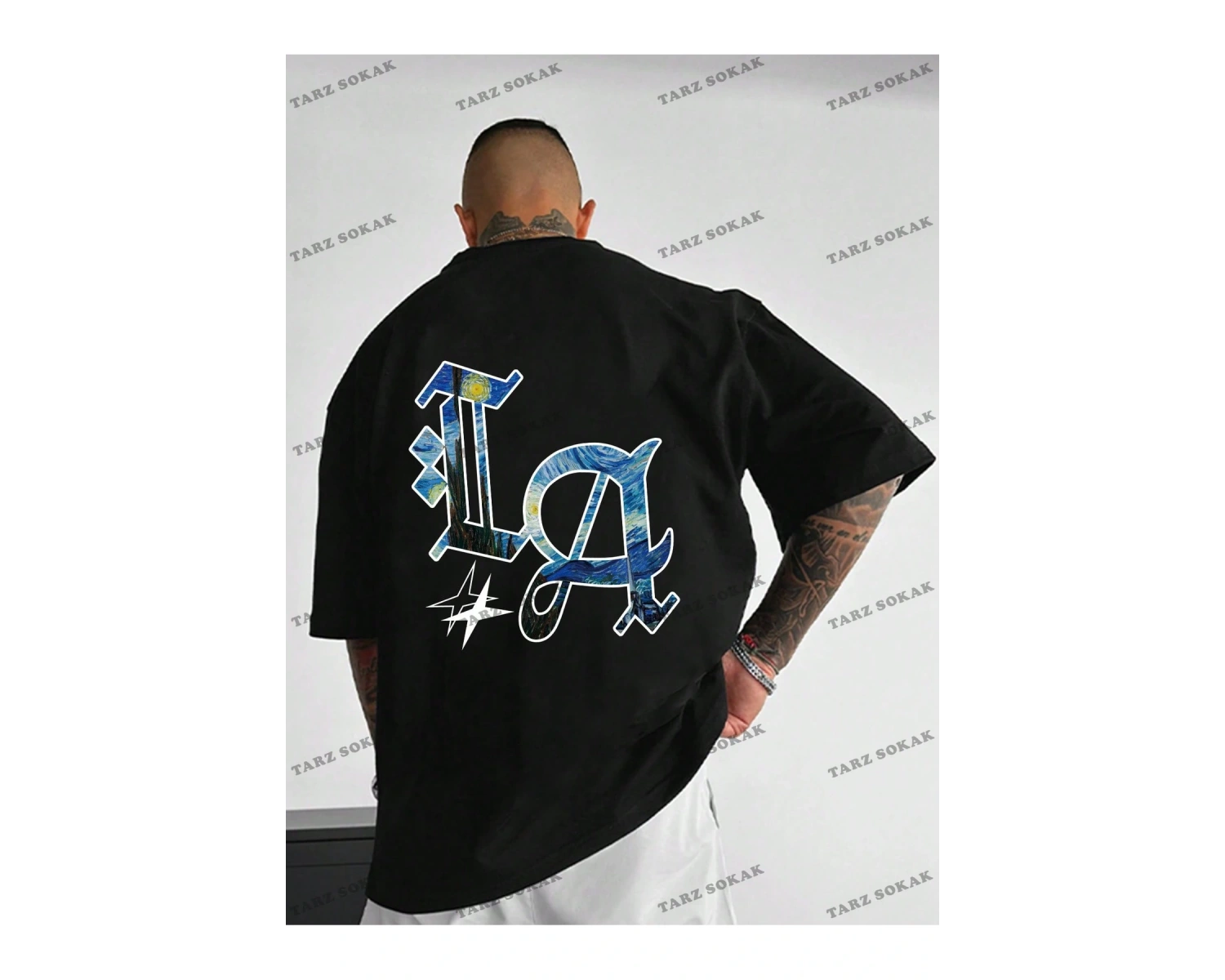 KOD Trend Hypemode Erkek Mektup Baskılı Tişört