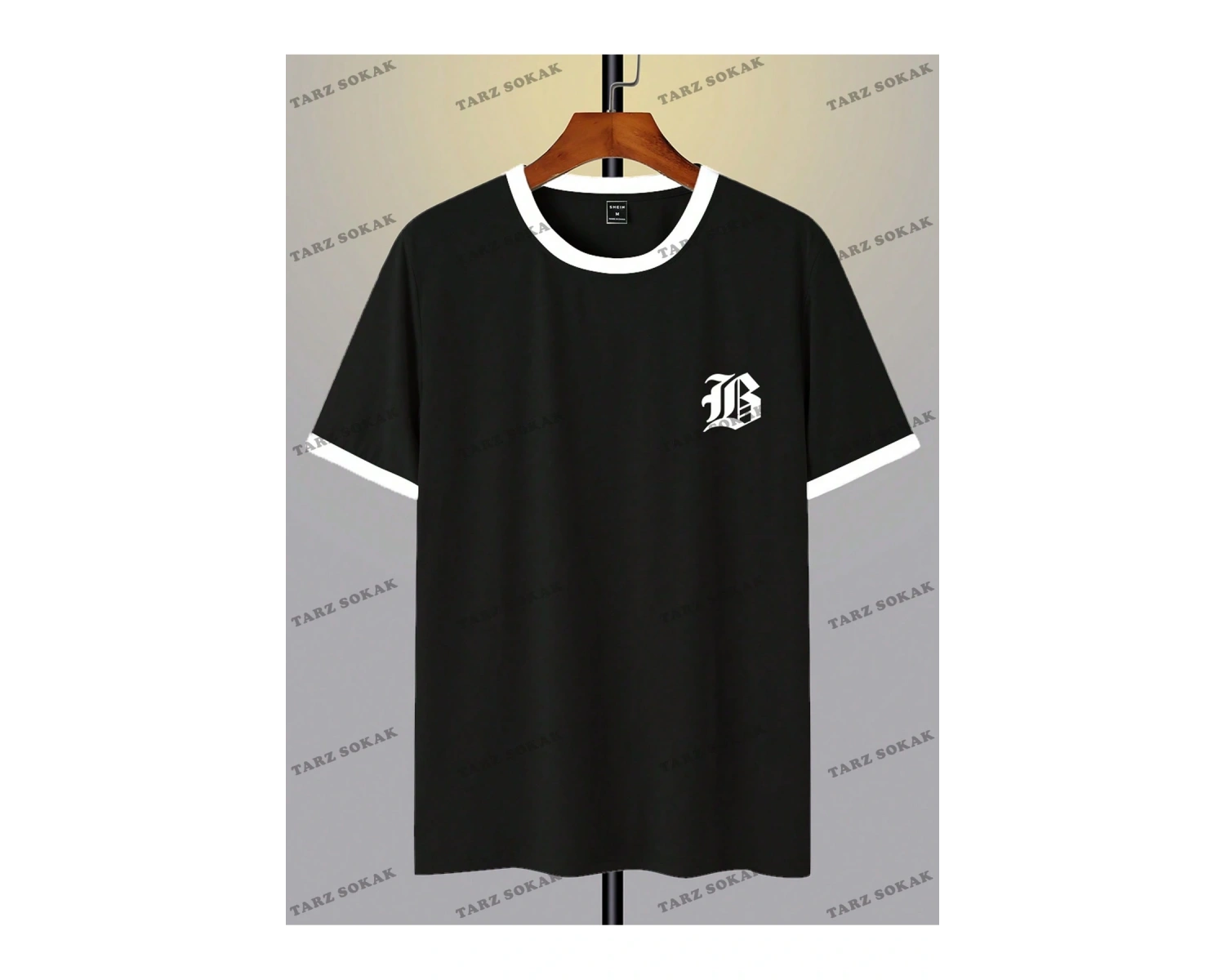 KOD Trend Hypemode Harf Baskılı ve Kontrast Kesimli Renkli Bloklu Erkek Tişörtü