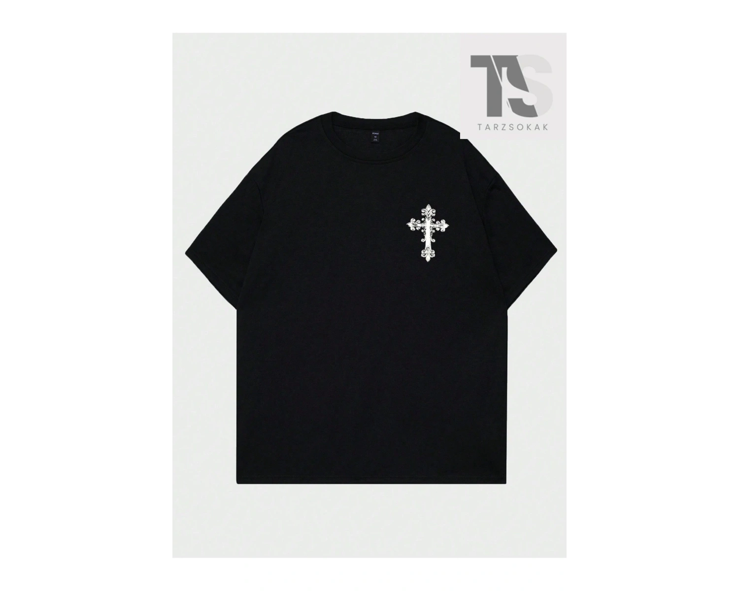 KOD Trend Hypemode Loose Fit Erkek Slogan Grafikli Düşük Omuz Tişört