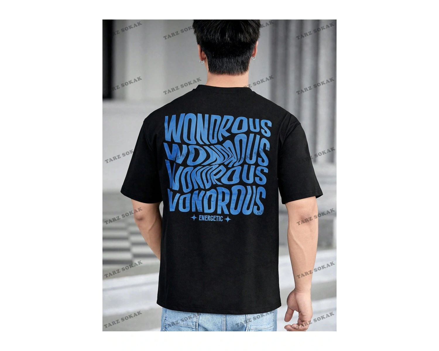 KOD Trend Hypemode Loose Fit Erkek Yazılı Baskılı Kısa Kollu Tişört