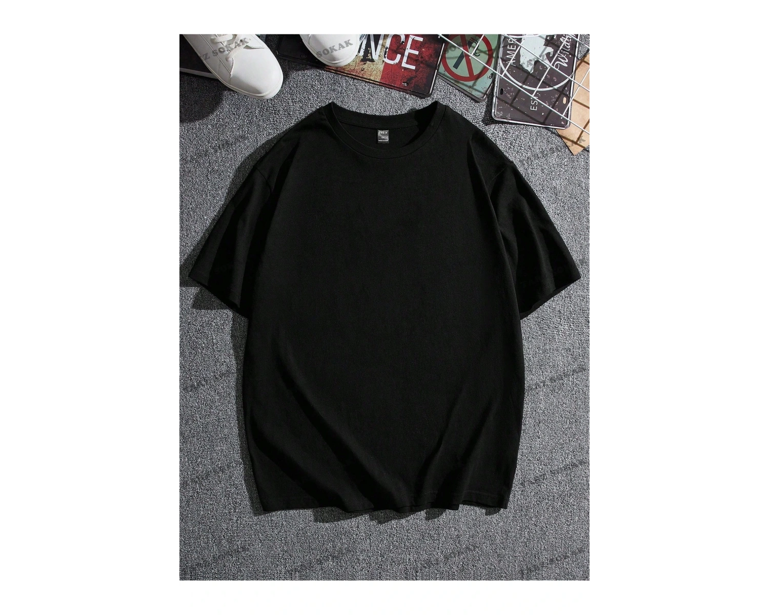 KOD Trend Hypemode Loose Men Plus Güvercin ve Slogan Baskılı Grafikli Tişört