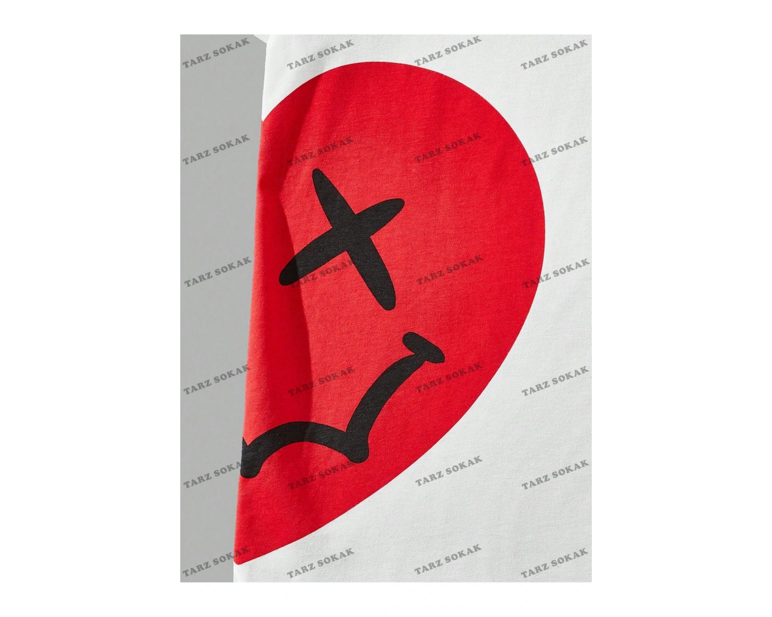 KOD Trend Hypemode Salaş Erkek Kalp Baskılı Tişört