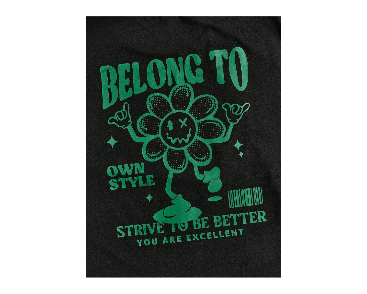 KOD Trend Hypemode Sloganlı Erkek Bol Kesim Karikatür Baskılı Gömlek