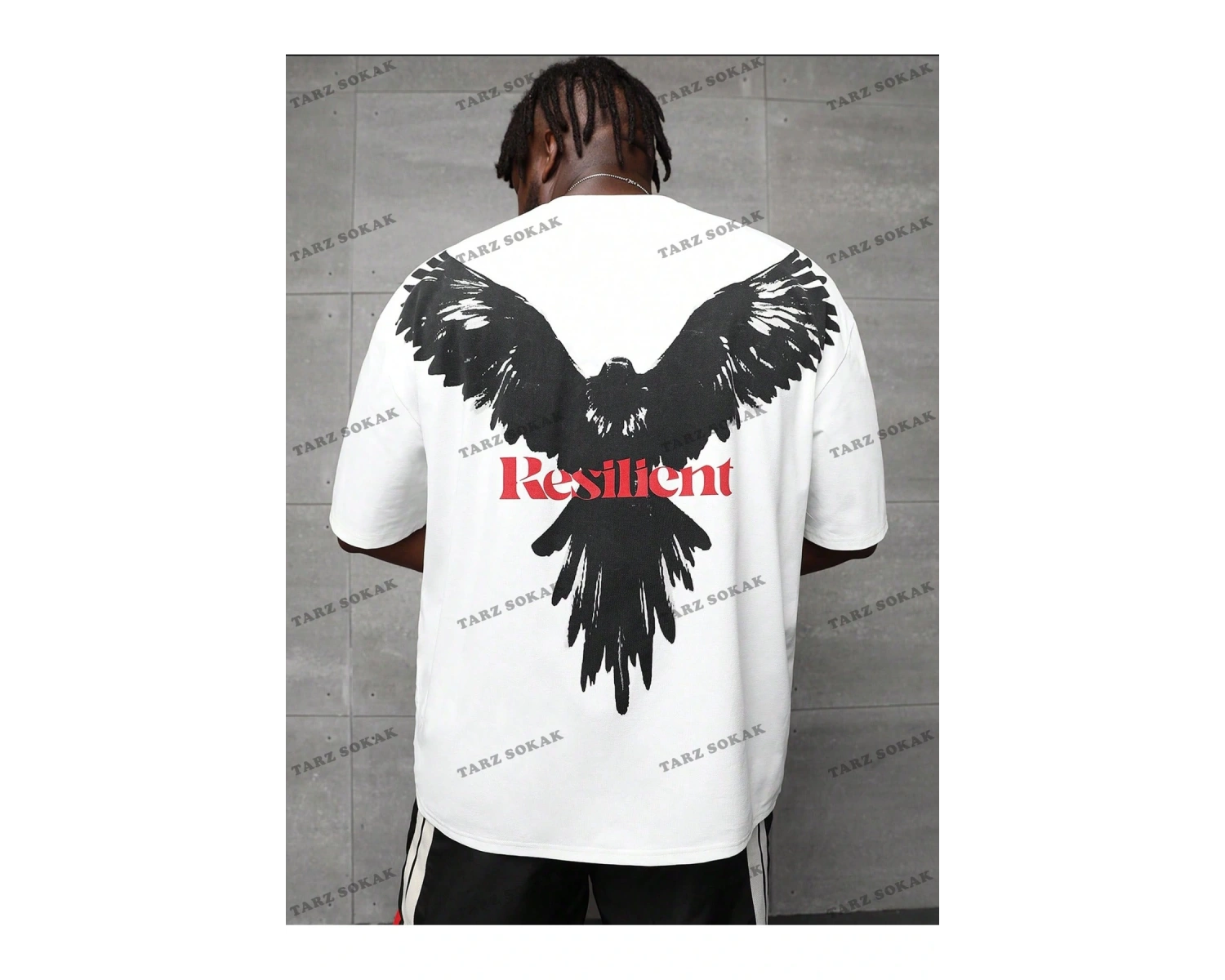 KOD Trend LEGND Erkek Plus Harfli ve Kartal Baskılı Tişört