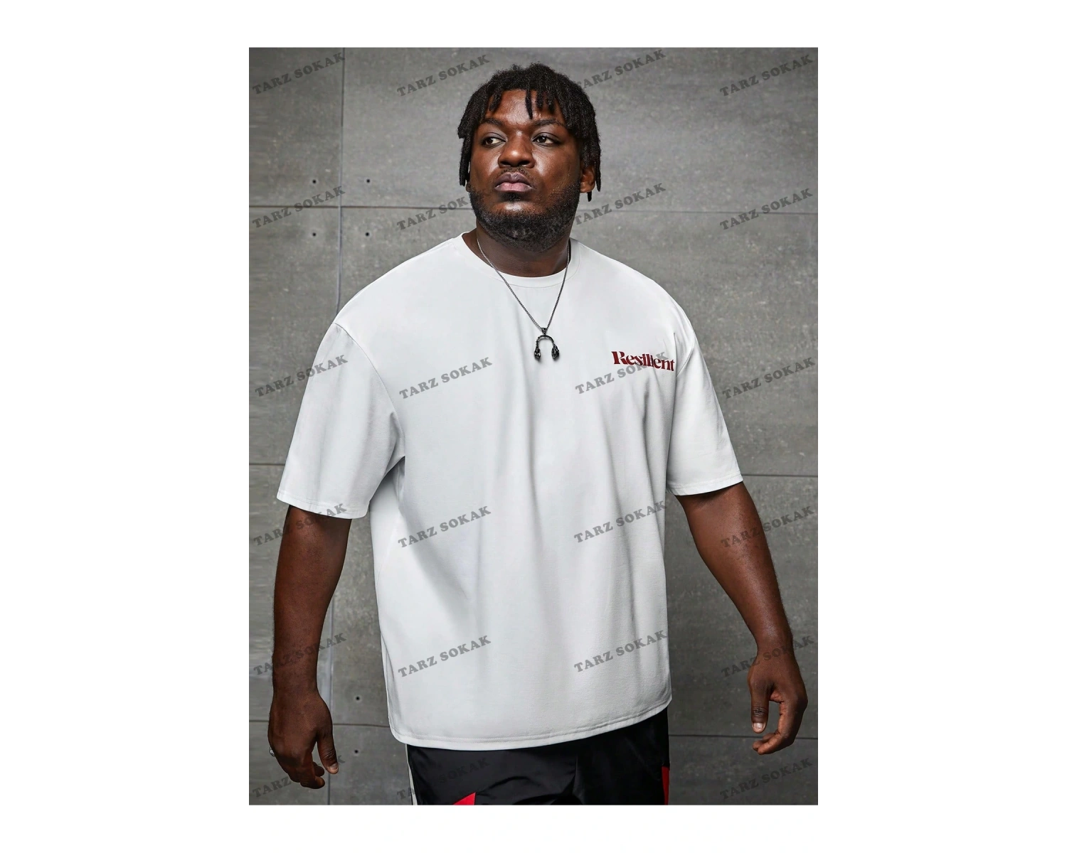 KOD Trend LEGND Erkek Plus Harfli ve Kartal Baskılı Tişört