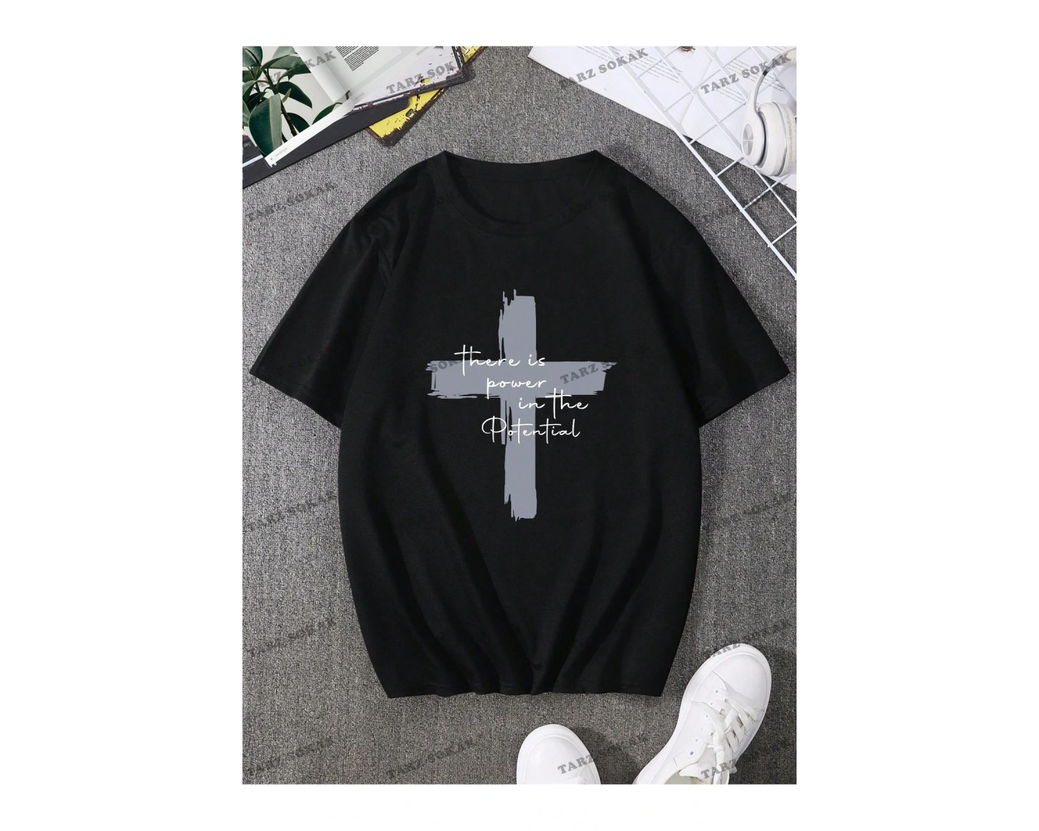 KOD Trend LEGND Erkek Sloganlı Grafik Tişört