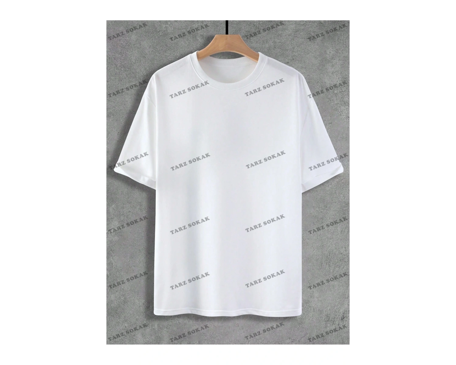 KOD Trend Loose Fit Erkek Düz Renk Yuvarlak Yaka Tişört