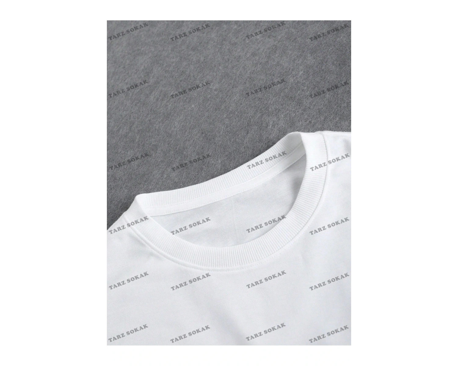 KOD Trend Loose Fit Erkek Düz Renk Yuvarlak Yaka Tişört